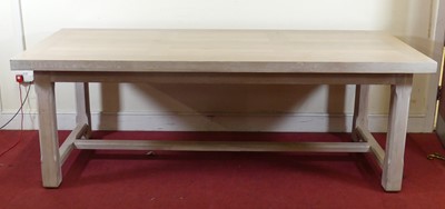 Lot 2314 - A Danish contemporary limed oak drawleaf...