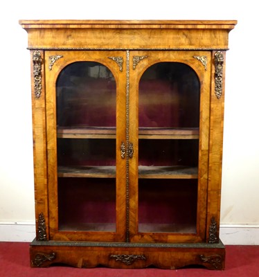 Lot 2317 - A Victorian walnut and figured walnut pier...