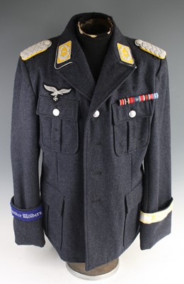 Lot 3270 - A German reenactors Luftwaffe officers tunic,...