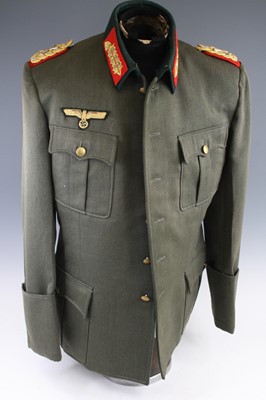 Lot 3272 - A German reenactors tunic, having Heer Field...