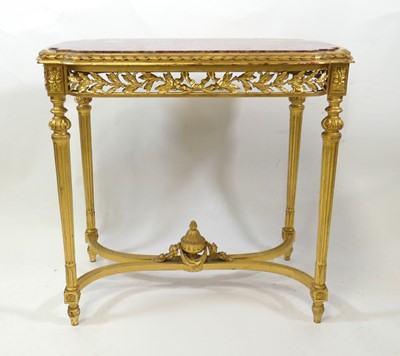 Lot 2329 - A circa 1900 French giltwood and gesso centre...
