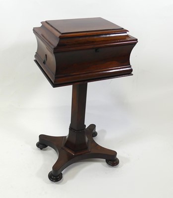 Lot 2292 - A Regency rosewood pedestal teapoy, of...