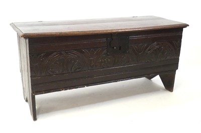 Lot 2336 - A late 17th century joined oak six-plank...