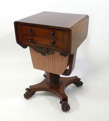 Lot 2294 - A late Regency plum-pudding mahogany pedestal...