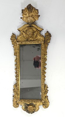 Lot 2307 - An 18th century giltwood and gesso pier glass,...