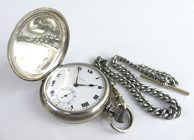 Lot 2148 - A gent's Rolex silver cased full hunter pocket...