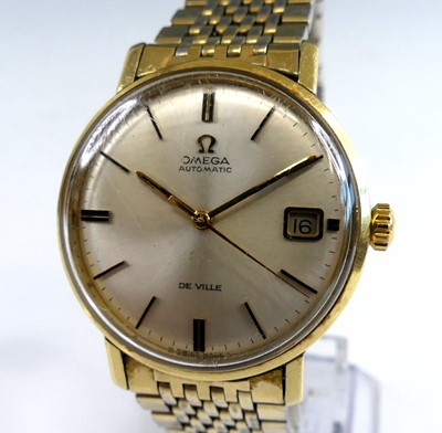 Lot 2145 - A gent's Omega DeVille automatic gilt metal...