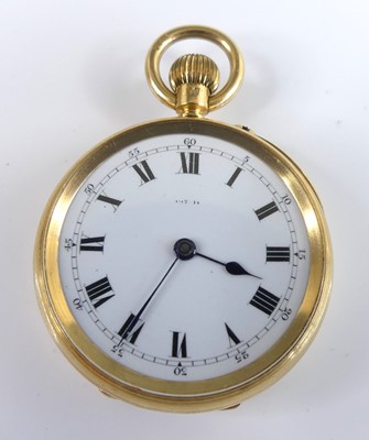Lot 2135 - A lady's 18ct gold cased open face pocket...