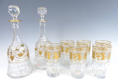 Lot 2030 - A pair of Val St Lambert decanters and...