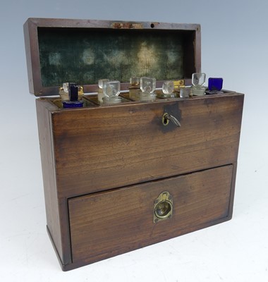 Lot 2180 - A George III mahogany apothecary box,...