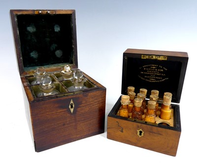 Lot 2182 - A George III mahogany apothecary box, of...
