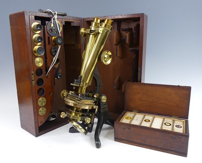 Lot 2186 - Henry Crouch of London - a lacquered brass...