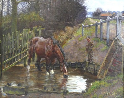 Lot 2241 - Richard Henry Brook (1871-1943) - A drink at...
