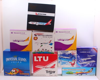 Lot 743 - Nine various modern issue die-cast aircraft to...