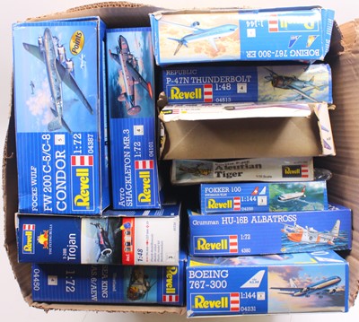 Lot 745 - One box of 11 Revell plastic aircraft kits to...