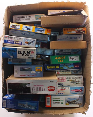 Lot 757 - One box containing plastic aircraft kits by...