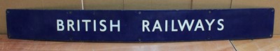 Lot 38 - British Railways original blue enamel sign,...