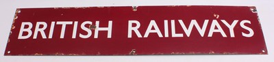 Lot 40 - British Railways (MR) enamel poster board...