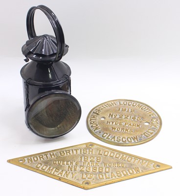 Lot 63 - Three items of Railwayana to include a Newton...