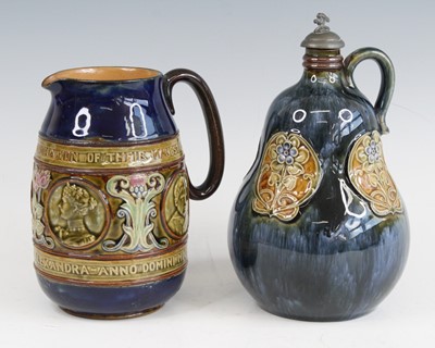 Lot 2075 - A Royal Doulton stoneware jug to commemorate...