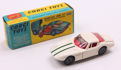 Lot 1363 - Corgi Toys No. 324 Marcos 1800 GT in white...