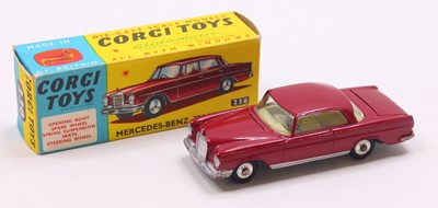 Lot 1371 - Corgi Toys No. 230 Mercedes-Benz 220 SE coupe...
