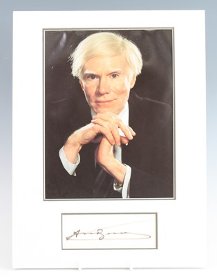 Lot 1302 - Andy Warhol (American, 1928-1987), autograph...