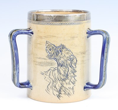 Lot 2064 - Hannah Barlow for Doulton Lambeth, a silver...