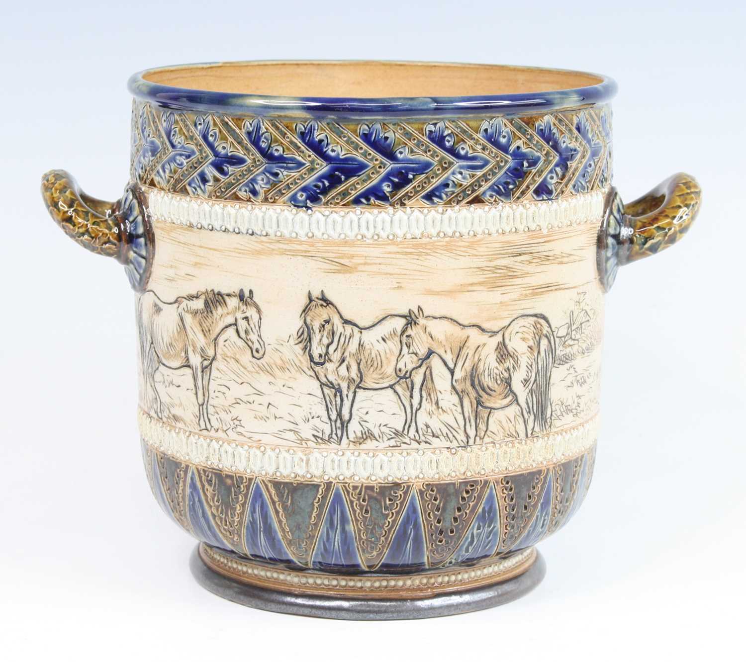 Lot 2063 - Hannah Barlow for Doulton Lambeth, a stoneware...