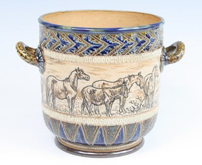 Lot 2063 - Hannah Barlow for Doulton Lambeth, a stoneware...