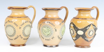 Lot 2055 - A Doulton Lambeth salt glazed stoneware jug,...
