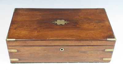 Lot 2396 - A large Victorian rosewood and brass bound...