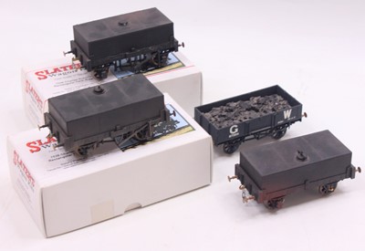 Lot 210 - Four 0 Gauge kit built plastic wagons to...