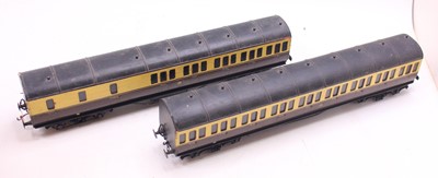 Lot 195 - Two 0 Gauge finescale kit built coaches, both...