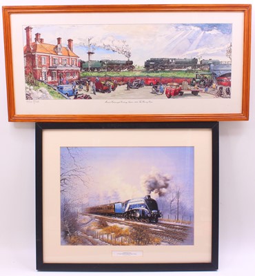 Lot 47 - Two railway prints to include a signed print...