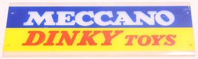 Lot 2052 - Meccano/Dinky plastic shop display sign,...