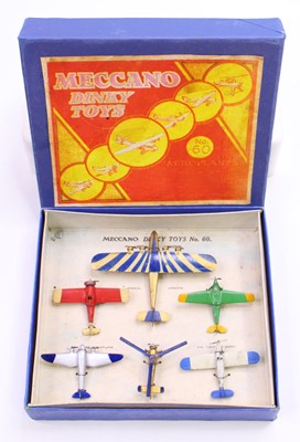 Lot 1047 - Dinky Toys pre-war No. 60 Aeroplanes Gift Set...