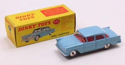 Lot 1010 - Dinky Toys, 177, Opel Kapitan, blue body, red...