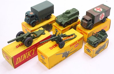 Lot 1262 - Dinky Toys group of 6 military diecasts to...