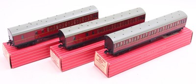 Lot 328 - Three Hornby Dublo 2 rail coaches, to include...