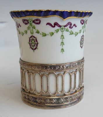 Lot 2079 - An Edwardian cased set of six coffee cans and...