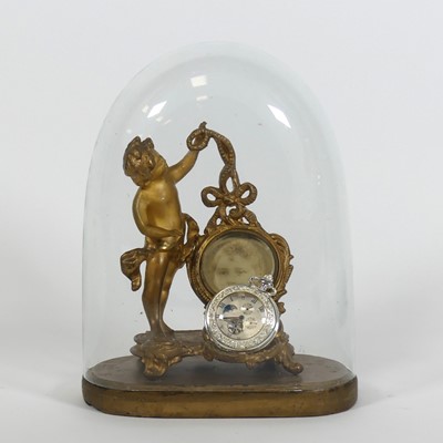 Lot 85 - A gilt metal figural clock case, circa 1900,...