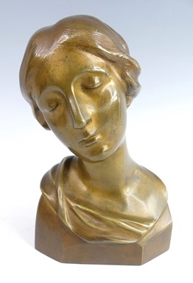 Lot 164 - An early 20th century Italian bronze bust of a...