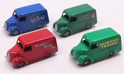 Lot 1292 - Dinky Toys group of 4 loose Trojan vans to...