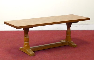 Lot 484 - Robert 'Mouseman' Thompson - an oak three-foot...