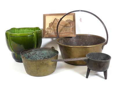 Lot 47 - A Victorian copper jam pan, having a riveted...