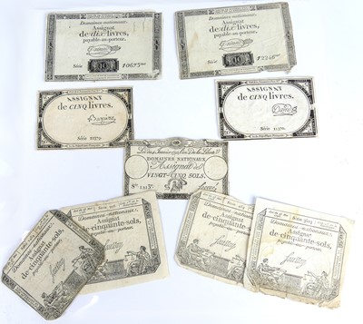 Lot 3362 - A collection of French Revolution assignat...