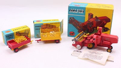 Lot 1429 - Corgi Toys group of 3 farming diecasts and...