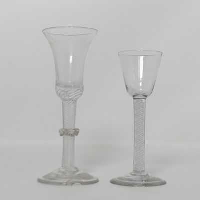 Lot 382 - An 18th century wine glass, circa 1770, having...