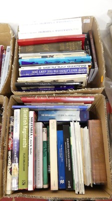 Lot 467 - Two boxes of military interest books to...